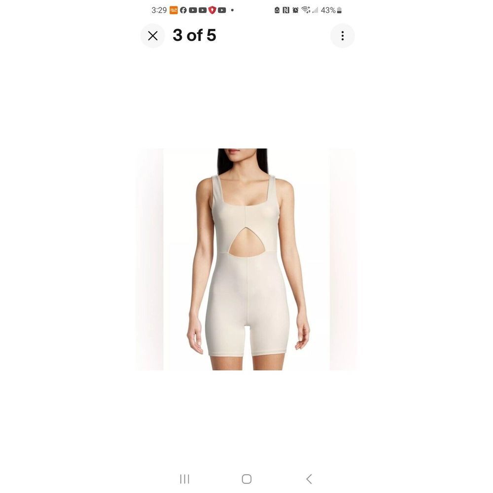 WeWoreWhat off White Cutout Bodysuit Size Small‎ NWT